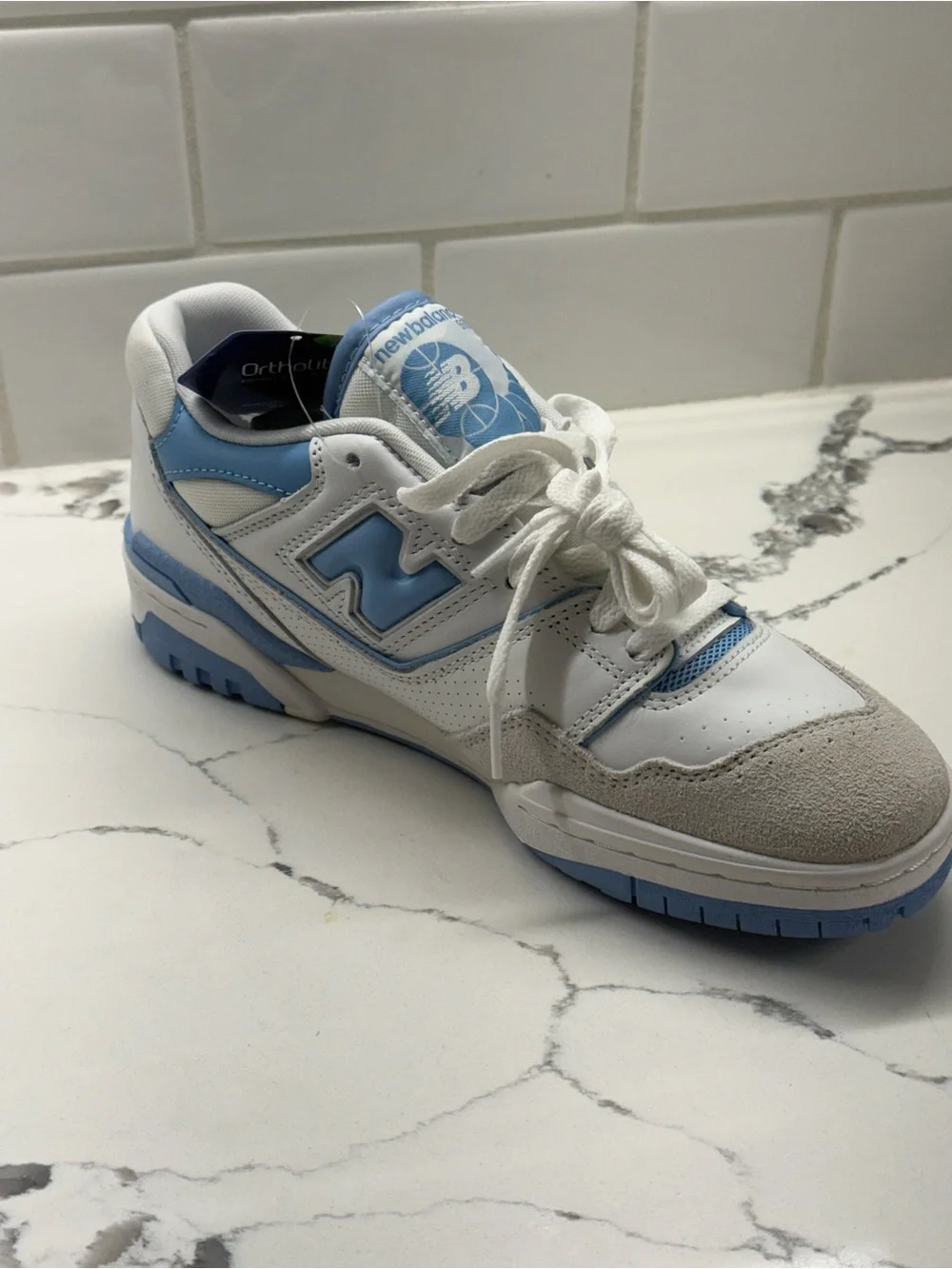New Balance 550 White Blue Haze Sneakers Women’s 8.5 Men’s 7 BB550LSB UNC Retro